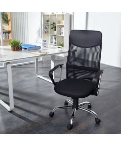 Poltrona Direzionale Ufficio Bristol - Nero, Con Braccioli, Girevole