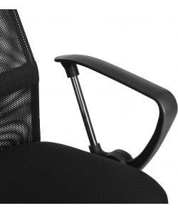 Poltrona Direzionale Ufficio Bristol - Nero, Con Braccioli, Girevole