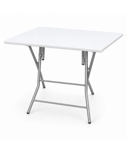 Tavolino Pieghevole Bianco 80 x 60 x 72 cm - Design Pratico