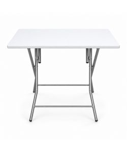 Tavolino Pieghevole Bianco 80 x 60 x 72 cm - Design Pratico