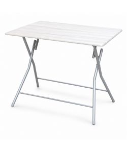 Domo Mea - Tavolo Pieghevole 70 x 100 cm in Metallo e MDF Canadian