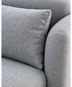 Domo Mea Divano Letto 2 Posti Pull-Out in Tessuto Grigio 140x88 cm