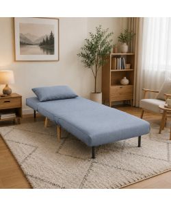 Domo Mea Poltrona Letto Grigia Design Scandinavo Salvaspazio - 76x80x74 cm