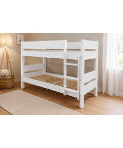 Domo Mea Letto a Castello in Legno Bianco - 199x89.5 cm