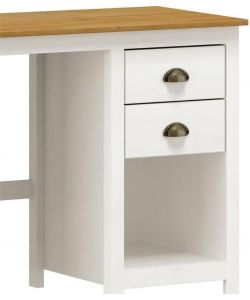 Domo Mea Scrivania Topazio Bianca con Cassetti - 110x45x76 cm