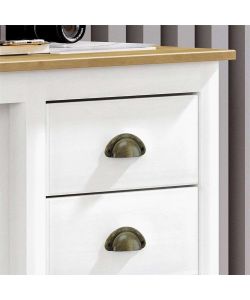 Domo Mea Scrivania Topazio Bianca con Cassetti - 110x45x76 cm