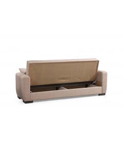 Divano Letto New York 3 posti Beige Chiaro 210x75x80 h cm