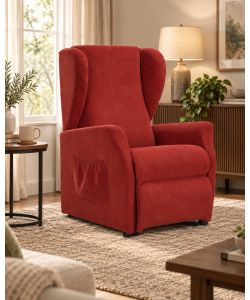 Domo Mea Poltrona Viki Reclinabile Rossa - Funzione Lift e Relax
