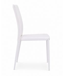 Sedia in Ecopelle Bianco - Design Moderno e Confortevole 45x50x90 cm