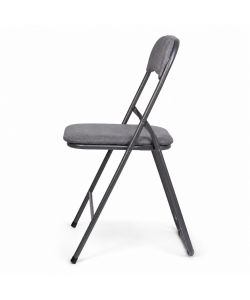 Domo Mea Sedia Pieghevole Velvet Grigio - Confortevole e Salvaspazio