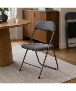 Domo Mea Sedia Pieghevole Velvet Grigio - Confortevole e Salvaspazio