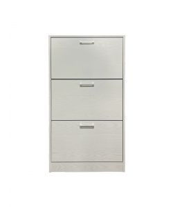 Scarpiera a 3 Ribalte Bianco Frassino 60x24x117h