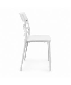 Domo Mea Sedia Flow Bianca  - Design Moderno e Comfort - 45x54x85 cm