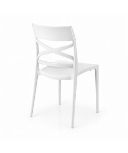 Domo Mea Sedia Flow Bianca  - Design Moderno e Comfort - 45x54x85 cm