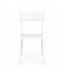 Domo Mea Sedia Milly Bianca in Polipropilene per Interni ed Esterni - 46,5x50x85 cm