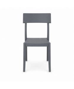 Domo Mea Sedia Milly in Polipropilene Grigio Metallo - Ideale per Interni ed Esterni