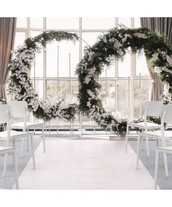 Domo Mea Sedia Orbita Vetroresina Bianca, Ampio Schienale 45x56x84 cm