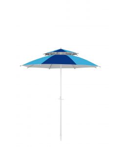 Dr. C. Ombrellone da Spiaggia Antivento 240 cm Blu Navy-Light Blue