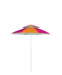 Dr. C. Ombrellone da Spiaggia Antivento 240cm Fucsia-Arancio con Protezione UV50+