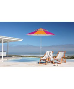 Dr. C. Ombrellone da Spiaggia Antivento 240cm Fucsia-Arancio con Protezione UV50+