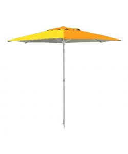 Ombrellone Antivento da Spiaggia 220 cm con Camino Struttura in Ferro Arancione e Giallo - Dr. C