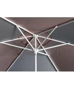 Ombrellone Antivento da Giardino 220 cm con Camino Struttura in Ferro Verde e Blu - Dr. C