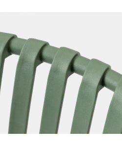 Domo Mea Sedia da giardino Breeze Verde Salvia con braccioli in Polipropilene