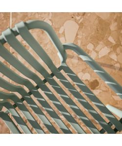 Domo Mea Sedia da giardino Breeze Verde Salvia con braccioli in Polipropilene