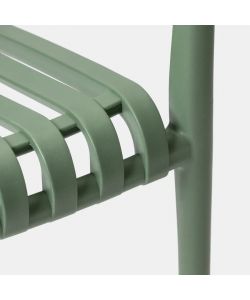 Domo Mea Sedia da giardino Breeze Verde Salvia con braccioli in Polipropilene