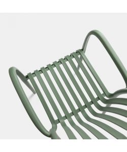 Domo Mea Sedia da giardino Breeze Verde Salvia con braccioli in Polipropilene