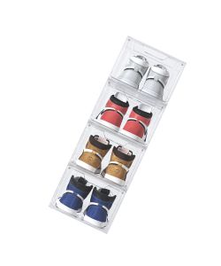 Domo Mea Set 2 Portascarpe 34x25x18,4 cm - Scarpiera Trasparente