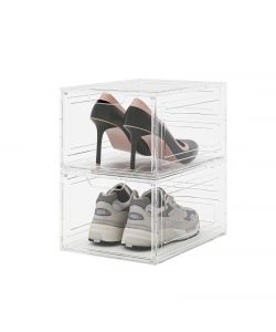 Domo Mea Set 2 Portascarpe 34x25x18,4 cm - Scarpiera Trasparente