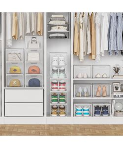 Domo Mea Set 2 Portascarpe 34x25x18,4 cm - Scarpiera Trasparente