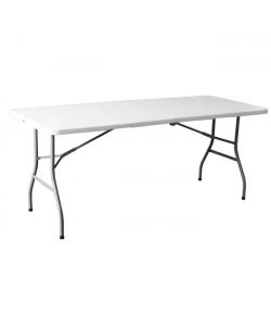 DR.C Tavolo Catering Pieghevole Bianco 180x70 cm - Facile Trasporto