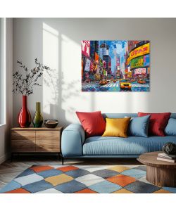Domo Mea Dipinto Decorativo Su Tela - New York - 120 x 90 cm