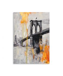 Domo Mea Dipinto Decorativo su Tela - Ponte di Brooklyn - 70 x 100 cm