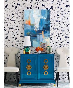 Domo Mea Dipinto Decorativo su Tela - Blue Creativo - 70 x 100 cm