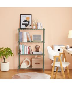 Domo Mea Scaffale Verde 4 Ripiani 30x60x120 cm - Organizzazione Spazio