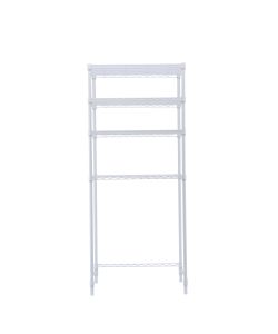 Domo Mea Scaffale Lavanderia Bianco 4 Ripiani 45x75x180 cm per Casa e Ufficio
