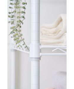 Domo Mea Scaffale Lavanderia Bianco 4 Ripiani 45x75x180 cm per Casa e Ufficio