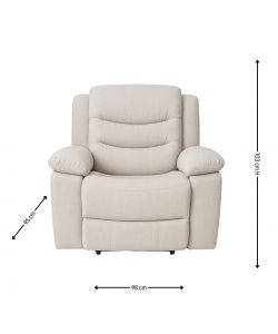Domo Mea Poltrona Comfort Reclinabile Greige 98x95x103 cm Tessuto Idrorepellente