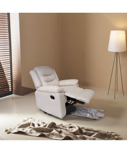 Domo Mea Poltrona Comfort Reclinabile Greige 98x95x103 cm Tessuto Idrorepellente