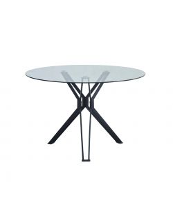 Domo Mea Tavolo Bretta Tondo in Vetro - 100x76 cm