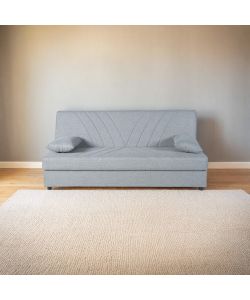 Domo Mea Divano Letto Fiji 3 Posti Grigio Chiaro 180x78 cm - Design Moderno