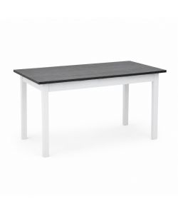 Domo Mea Tavolo da Pranzo Allungabile Antracite e Bianco 118x74xH73cm