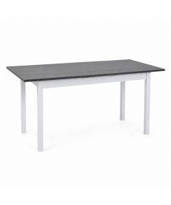 Domo Mea Tavolo da Pranzo Allungabile Antracite e Bianco 118x74xH73cm