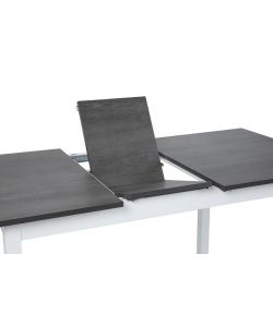 Domo Mea Tavolo da Pranzo Allungabile Antracite e Bianco 118x74xH73cm
