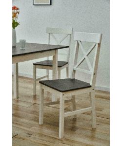 Domo Mea Sedia Dining Smoke Grey e Bianca - Design Moderno 42,5x46,5cm
