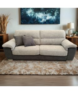 Divano Flora 3 posti Grigio Chiaro Antracite 210x97x95 cm