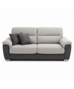 Divano Flora 3 posti Grigio Chiaro Antracite 210x97x95 cm
